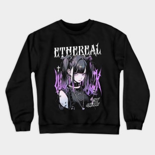 Ethereal Anime Goth Girl Crewneck Sweatshirt